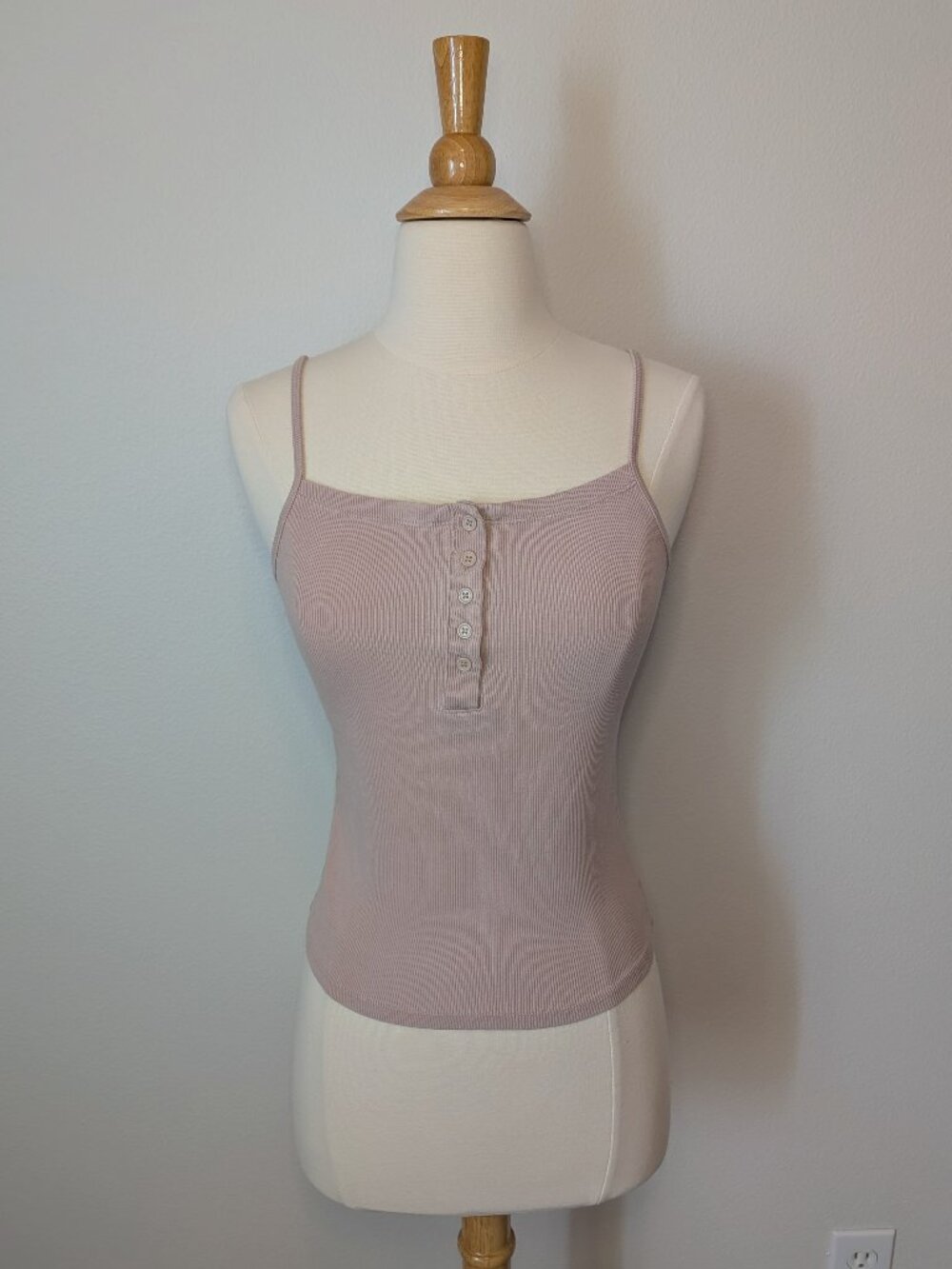 Love Tree Taupe Button Front Cami